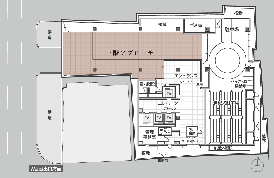 リフレッシュに最適！テナント専用屋上テラスと上質なエントランス