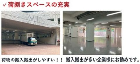 1階、東口、荷捌きスペース