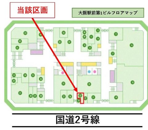 1階、店舗 位置図